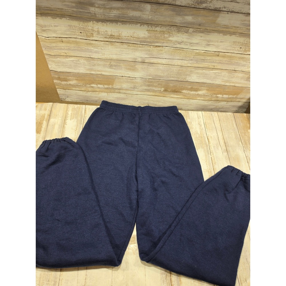 Vintage Jerzees Navy Blue Sweatpants XL 16-18 Made in USA Fleece Joggers